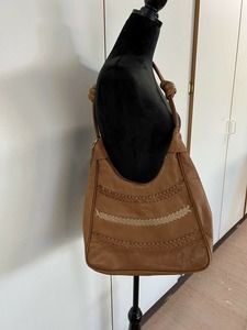 Gorgeous Handmade Columbian Curved Leather Shoulder Bag